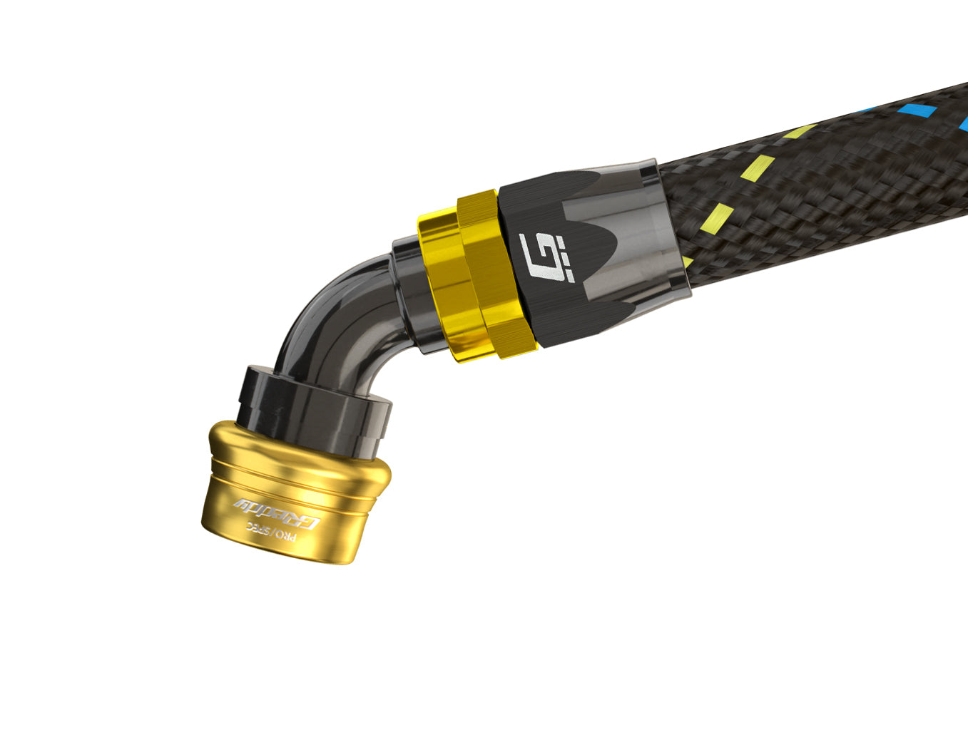 GReddy PRO/SPEC 60 DEG. QUICK-RELEASE HOSE END(s) - BLACK/GOLD - (12860460 12860660 12860860 12861060 12861260 12861660 ) 128602060