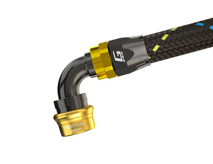 CATALOG GREDDY PRO/SPEC 90 DEG. QUICK-RELEASE HOSE END(s) - BLACK/GOLD - (12860490 12860690 12860890 12861090 12861290 12861690 12862090)