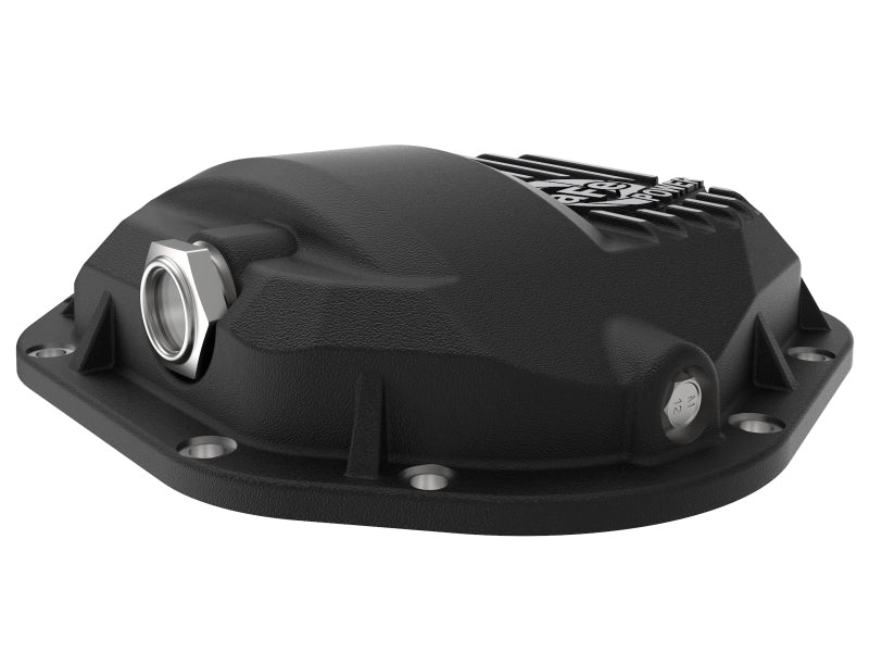 aFe Pro Series Dana 60 Front Differential Cover Black w/ Machined Fins 17-20 Ford Trucks (Dana 60) 46-71100B 46-71100B Photo - Unmounted