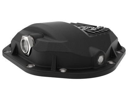 aFe Pro Series Dana 60 Front Differential Cover Black w/ Machined Fins 17-20 Ford Trucks (Dana 60) 46-71100B 46-71100B Photo - Unmounted