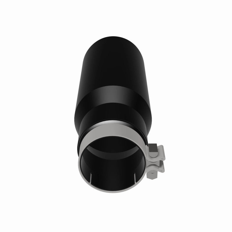 Magnaflow Tip Stainless Black Coated Single Wall Round Single Outlet 5in Dia 3.5in Inlet 14.5in L 35237 35237 360 Degree Image Set