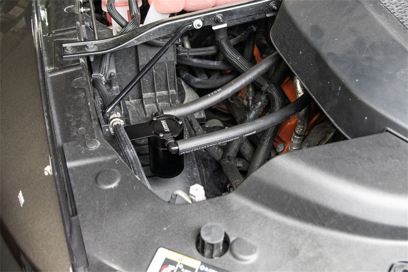 CORSA Performance Corsa 21-22 Dodge Ram TRX Crew Cab Aluminum Oil Catch Can w/Mounting Bracket CC0008 CC0008 Photo - Mounted