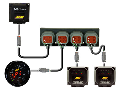 AEM Electronics 4 Port AEMnet CAN Hub 30-2225 Illustration Guide