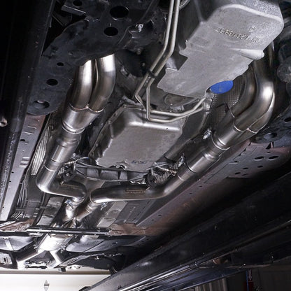 Stainless Works 08-09 Pontiac G8 GT Headers 1-7/8in Primaries 3in Leads Performance Connect w/ Cats PG8HCATST PG8HCATST Photo - Mounted