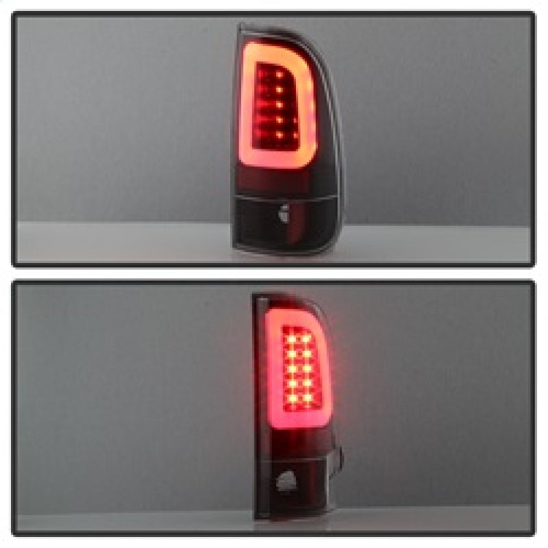 Spyder 08-16 Ford Super Duty F-250 V3 Light Bar LED Tail Lights - Black (ALT-YD-FS07V3-LBLED-BK) 5084712 5084712 Photo - Unmounted