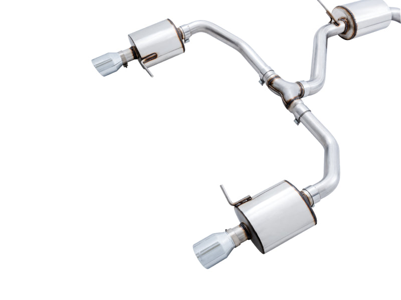 AWE Tuning 18-19 Volkswagen Jetta GLI Mk7 Touring Exhaust - Chrome Silver Tips (Fits High-Flow DP) 3015-22070 3015-22070 Photo - out of package