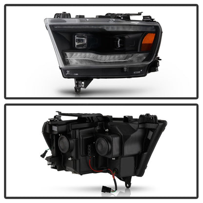Spyder Dodge Ram 19-20 Halogen Model Projector Headlights Chrome PRO-YD-DR19HALSI-SEQ-BK 5087393 5087393 Photo - Unmounted