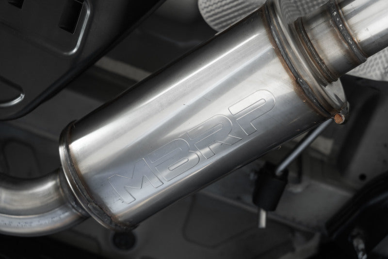 MBRP 22-23 Hyundai Elantra N 2.0L Turbo T304  5in OD CF Tips Dual Outlet 3in Cat Back Exhaust S47103CF S47103CF Photo - Close Up