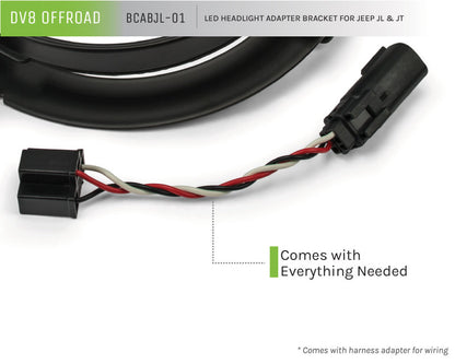 DV8 Offroad 18+ Jeep JL/Gladiator TJ / 7in Headlights Adapter Kit BCABJL-01 BCABJL-01 Product Brochure - a specific brochure describing a Product