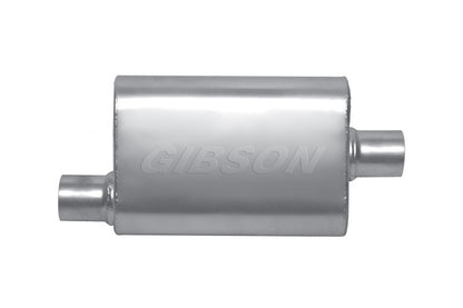 Gibson MWA Superflow Offset/Center Oval Muffler - 4x9x14in/2.25in Inlet/2.25in Outlet - Stainless BM0100 BM0100 Photo - Primary