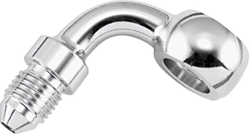 TwinPower Twin Power Chrome Brake Fitting 3/8 Inch X AN3 90 Degree Banjo Adaptor 035959 035959 Photo - Primary