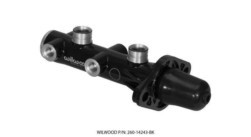 Wilwood Tandem Remote Master Cylinder - 1" Bore 260-14243-BK Photo - Primary