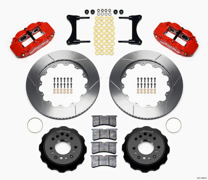 Wilwood Narrow Superlite 6R Front Hat Kit 14.00in Red 93-96 Mazda RX7 140-11964-R 140-11964-R Photo - Primary