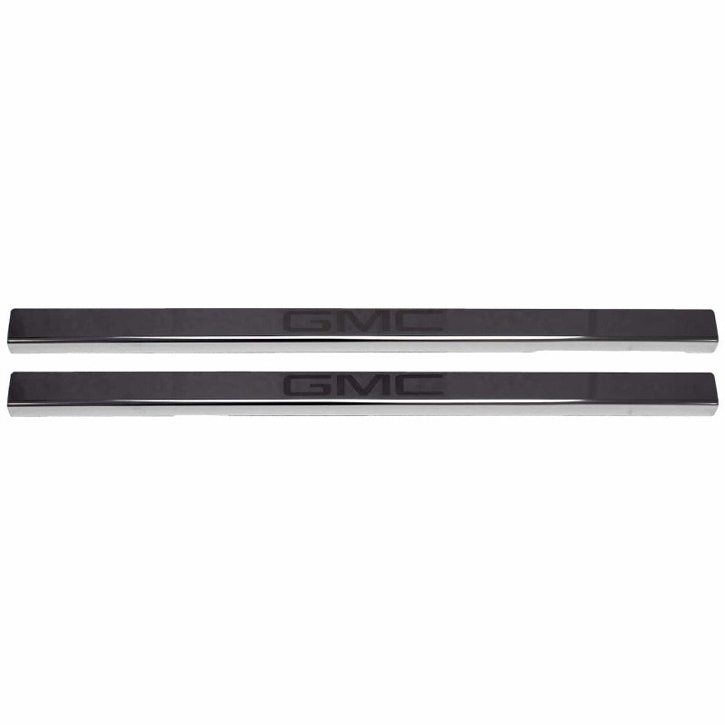 Putco 2020 GMC Sierra LD/HD Dbl/Regular Cab w/ GMC Etching (2pcs) Black Platinum Door Sills 95181BPGM-2 95181BPGM-2 Photo - Primary