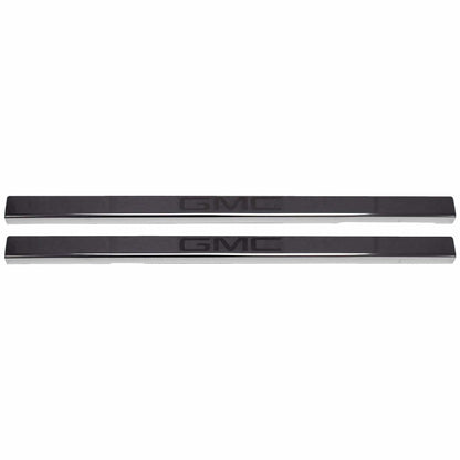 Putco 2020 GMC Sierra LD/HD Dbl/Regular Cab w/ GMC Etching (2pcs) Black Platinum Door Sills 95181BPGM-2 95181BPGM-2 Photo - Primary