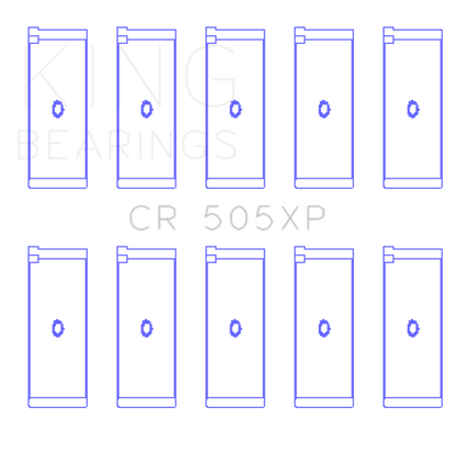 King Engine Bearings Audi Abb/Abm/Adp/Pp/Rn (Size +.026mm) Connecting Rod Bearing Set CR505XP.026 CR505XP.026 Photo - Primary