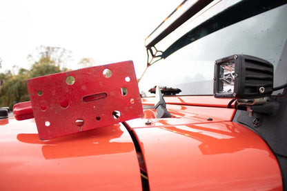 Fishbone Offroad Hood Mounted Hi-Lift Jack Mount JK/JL/JT FB31317 FB31317 Photo - lifestyle view