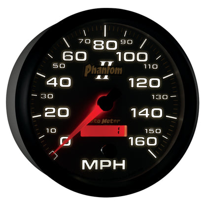 Autometer Gauge, Speedometer, 5", 160mph, Elec. Programmable, Phantom II 7589 User 6