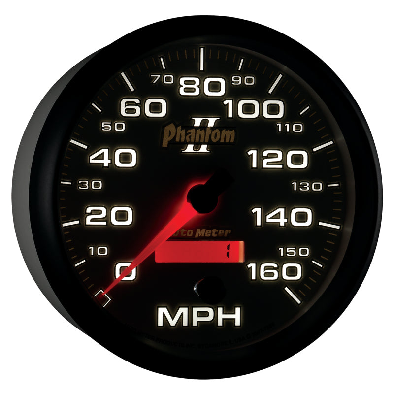 Autometer Gauge, Speedometer, 5", 160mph, Elec. Programmable, Phantom II 7589 User 6