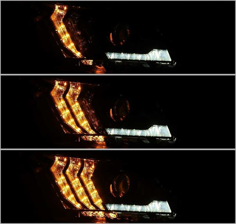 AlphaRex 10-12 Ford Mustang LUXX LED Proj Headlights Plank Style Black w/Activ Light/Seq Signal 880115 880115 User 3