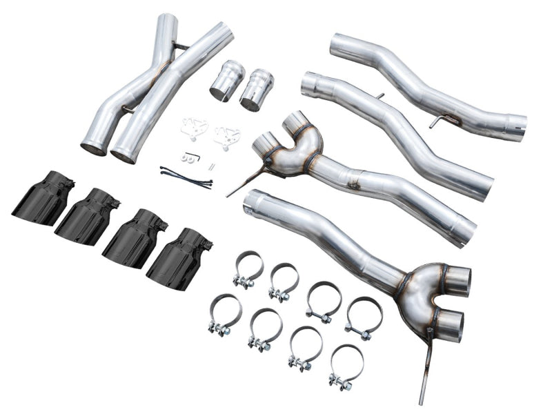 AWE Tuning AWE Track Edition Catback Exhaust for BMW G8X M3/M4 - Diamond Black Tips 3020-42482 3020-42482 Photo - out of package