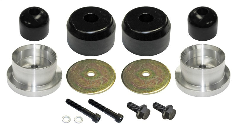 RockJock TJ/LJ Bump Stop Kit Rear w/ Polyurethane RockJock Bump Stops Aluminum Spacers Hardware CE-9122R CE-9122R Photo - Primary