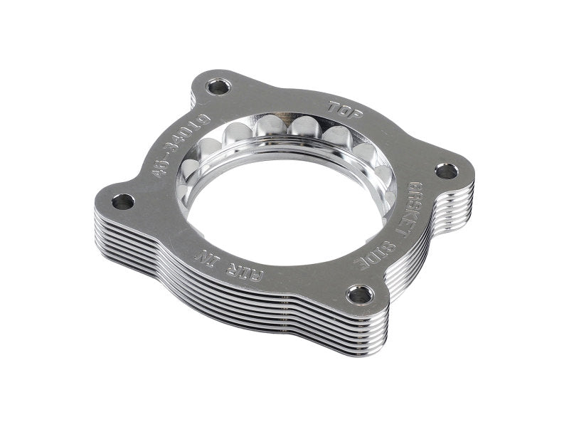 aFe 07-13 Chevrolet Silverado 1500/GMC Sierra 1500 Silver Bullet Throttle Body Spacer - Silver 46-34019 46-34019 Photo - Unmounted