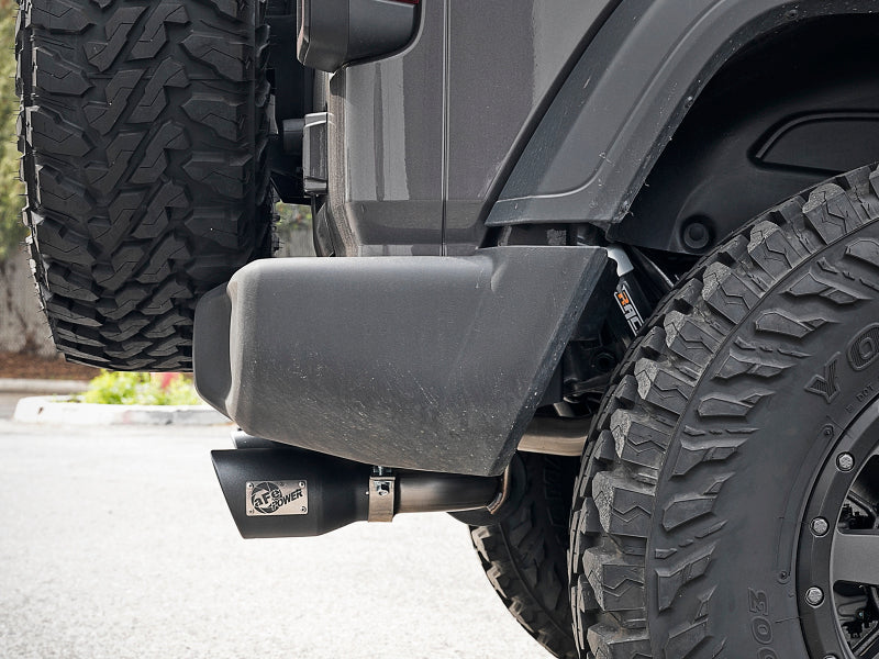 aFe Rebel Series 2-1/2" 409 Stainless Steel Cat-Back Exhaust System 49-48076-B Photo - Mounted