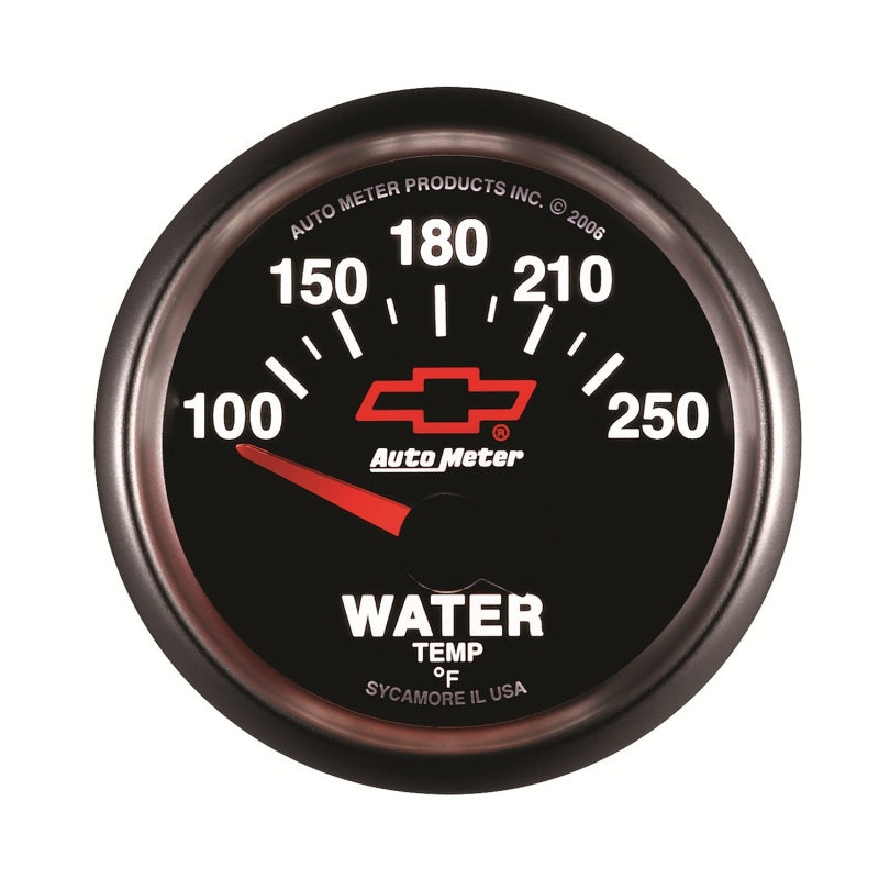 Autometer Gauge, Water Temp, 2 1/16", 100-250 Deg F, Electric, Gm Bowtie Black 3637-00406 User 3