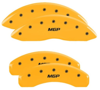 MGP 4 Caliper Covers Engraved Front & Rear MGP Yellow Finish Black Char 2019 Nissan Armada 17224SMGPYL 17224SMGPYL User 1