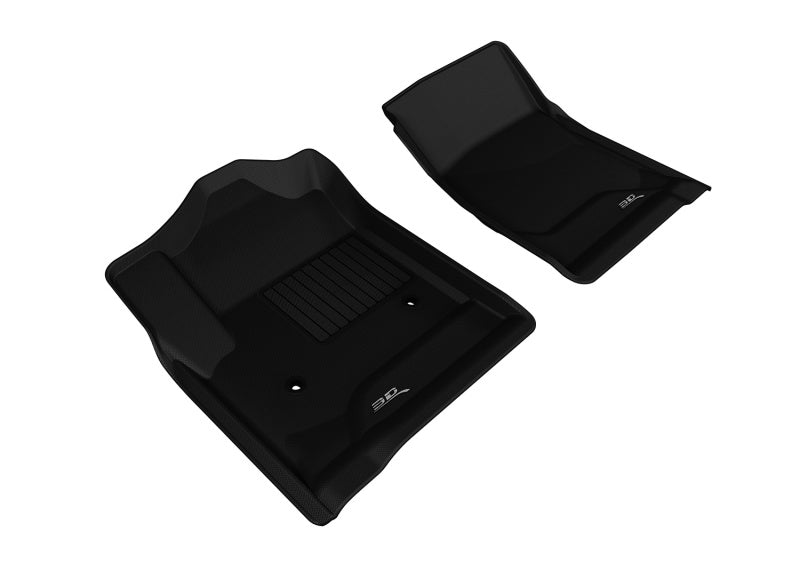 3D MAXpider 2014-2018 Chevrolet/GMC Silverado/Sierra Regular Cab Kagu 1st Row Floormat - Black L1CH05611509 L1CH05611509 Photo - Primary