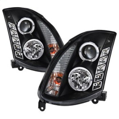 Spyder Infiniti G35 03-07 2DR Projector Halogen - LED Halo DRL Blk High H4 PRO-YD-IG35032D-DRL-BK 5011060 5011060 Photo - Primary