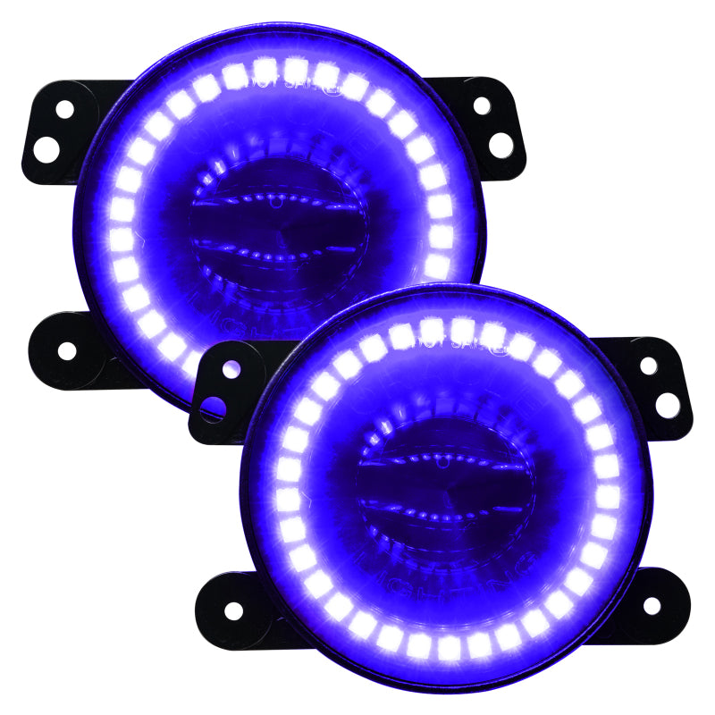 ORACLE Lighting Oracle Jeep Wrangler JK/JL/JT High Performance W LED Fog Lights - ColorSHIFT w/o Controller 5846-334 5846-334 Photo - Unmounted