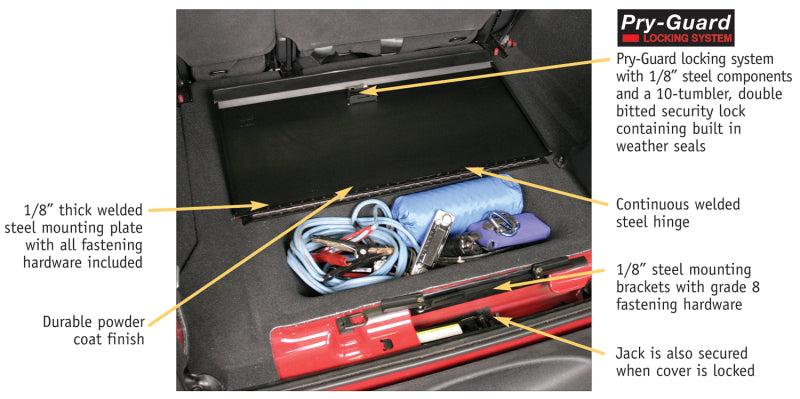 Tuffy Products Tuffy 07-18 Jeep Wrangler Jk Cubby Cover W/ Key Lock 143-01 143-01 Photo - Close Up