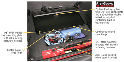 Tuffy Products Tuffy 07-18 Jeep Wrangler Jk Cubby Cover W/ Key Lock 143-01 143-01 Photo - Close Up