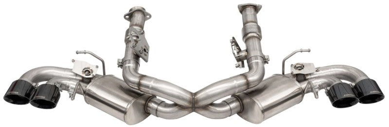 Corsa 2020 Corvette C8 3in Valved Cat-Back 4.5in Blk Quad Tips Fits Factory Perf Exhaust Deletes AFM 21103BLK 21103BLK User 1