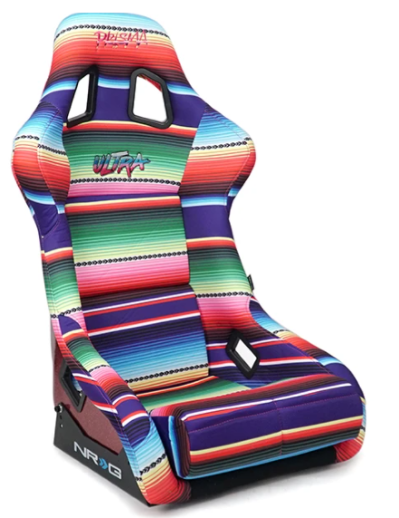 NRG FRP Bucket Seat PRISMA Serepi Edition W/ Red Pearlized Back Mexi-Cali Blanket Print - Large FRP-302-MEXICALI FRP-302-MEXICALI User 1