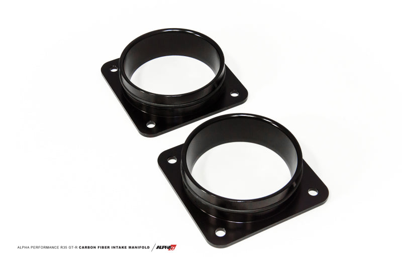 AMS Performance 2009+ Nissan GT-R R35 Stock Throttle Body Adapters for Carbon Intake Manifold ALP.07.08.0102-4 ALP.07.08.0102-4 Photo - Primary