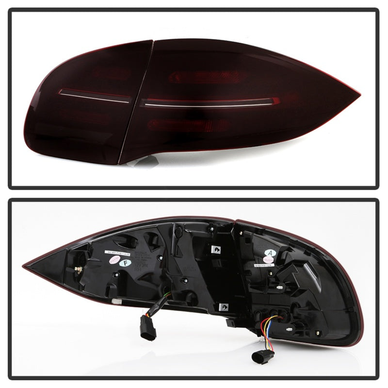 Spyder Porsche Cayenne 958 11-14 LED Tail Lights - Sequential Signal - Red Smoke 5086907 5086907 Photo - Unmounted