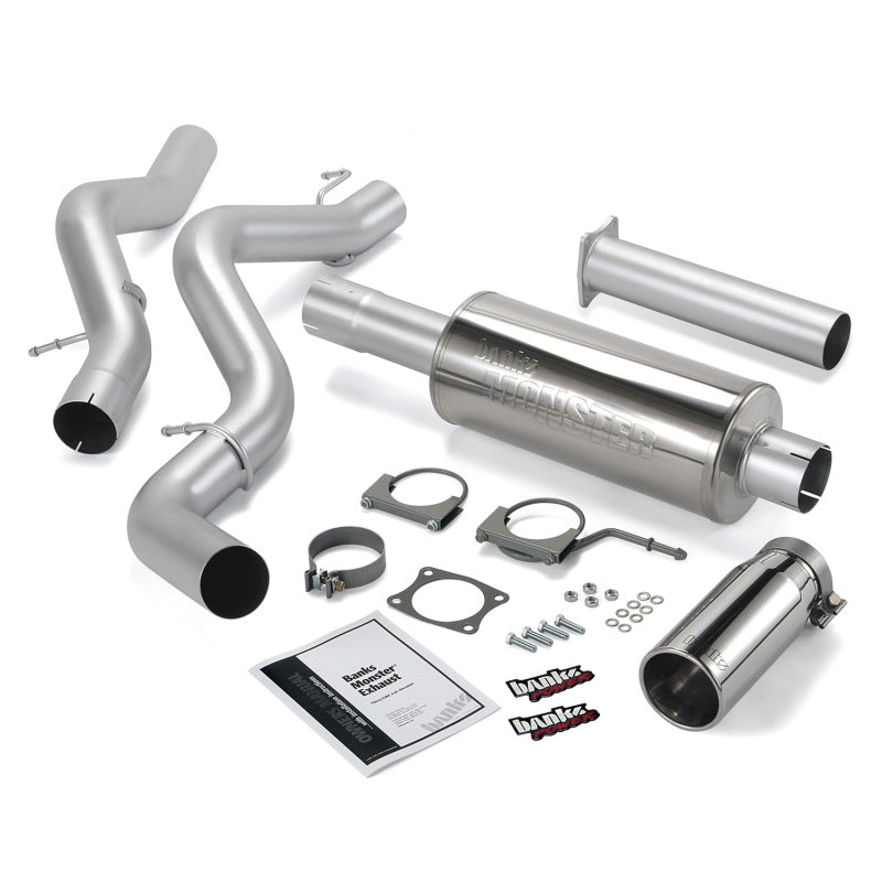 Banks Power 02-05 Chevy 6.6L EC/CCSB Monster Exhaust System - SS Single Exhaust w/ Chrome Tip 48633 48633 Photo - Primary
