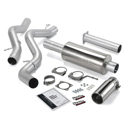 Banks Power 02-05 Chevy 6.6L EC/CCSB Monster Exhaust System - SS Single Exhaust w/ Chrome Tip 48633 48633 Photo - Primary