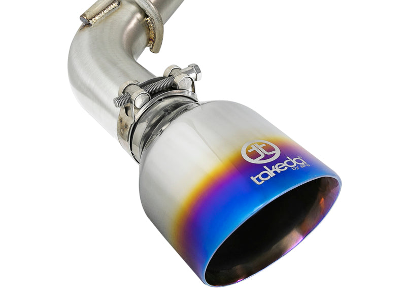 aFe Takeda 2.5in 304 SS Axle-Back Exhaust w/ Blue Flame Tips 16-18 49-36130NM-L Photo - Unmounted
