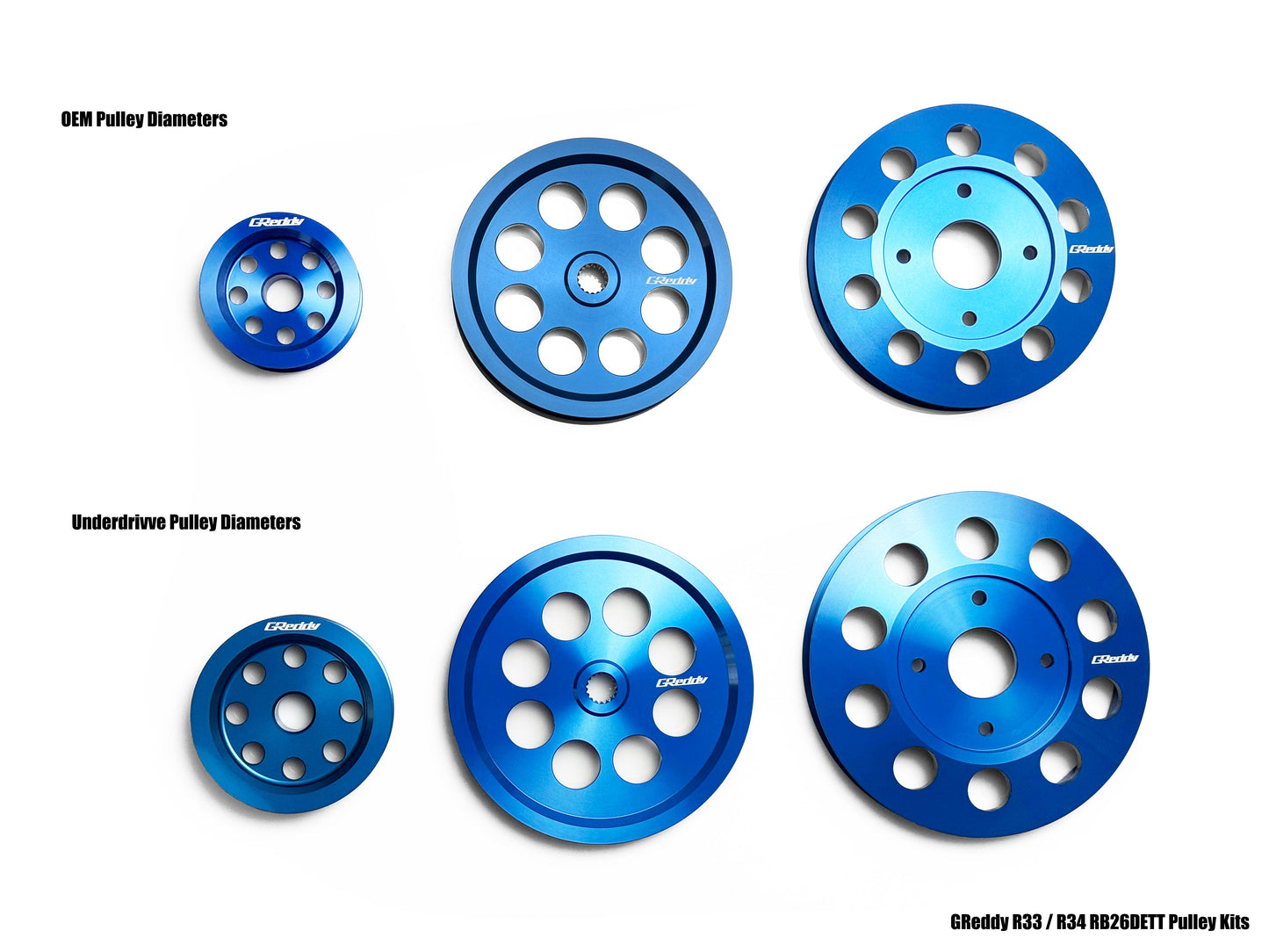 GReddy ALUMINUM RACING PULLEY KIT RB26DETT (BCNR33/BNR34) 13522113