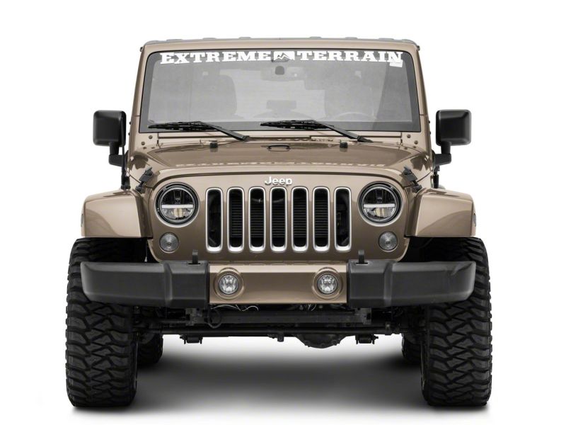 Raxiom 97-18 Jeep Wrangler TJ & JK Axial 7-In LED Headlights w/ DRL - Blk Housing (Clear Lens) J143372 J143372 Photo - Close Up
