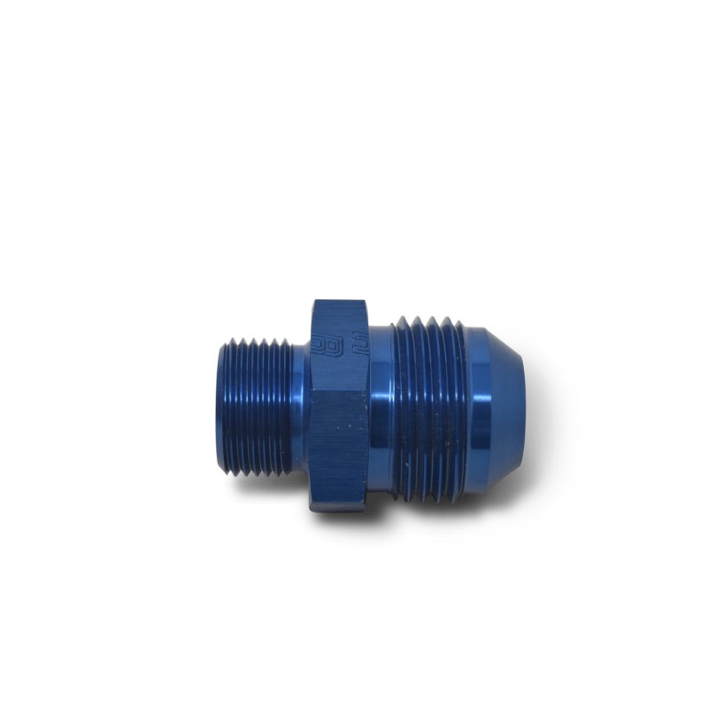 Russell Adapter Fitting #4 An Male Flare To 10mm X 1.5 Male Blue Anodized 670410 Photo - out of package