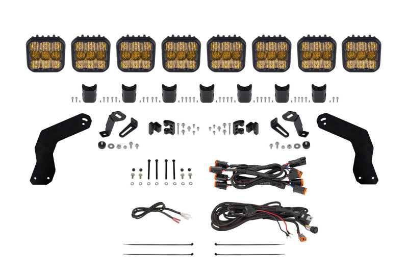Diode Dynamics 17-24 Can-Am Maverick X3 SS5 Sport CrossLink Roof Lightbar Kit - Yellow Combo DD7891 DD7891 Photo - Primary