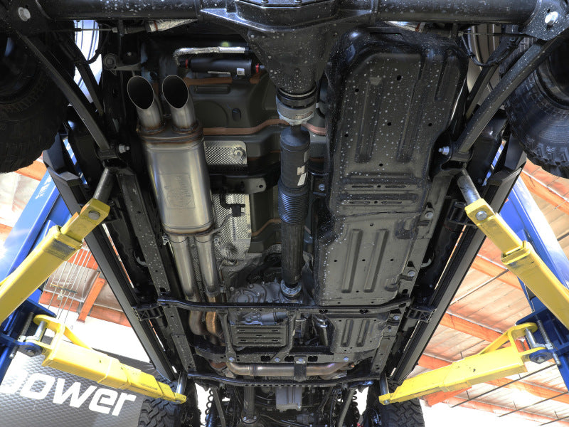 aFe 2021+ Jeep Wrangler JL (392 V8-6.4L) Rock Basher 3in. 304 Stainless Steel Cat-Back Exhaust 49-38099 49-38099 Photo - Mounted