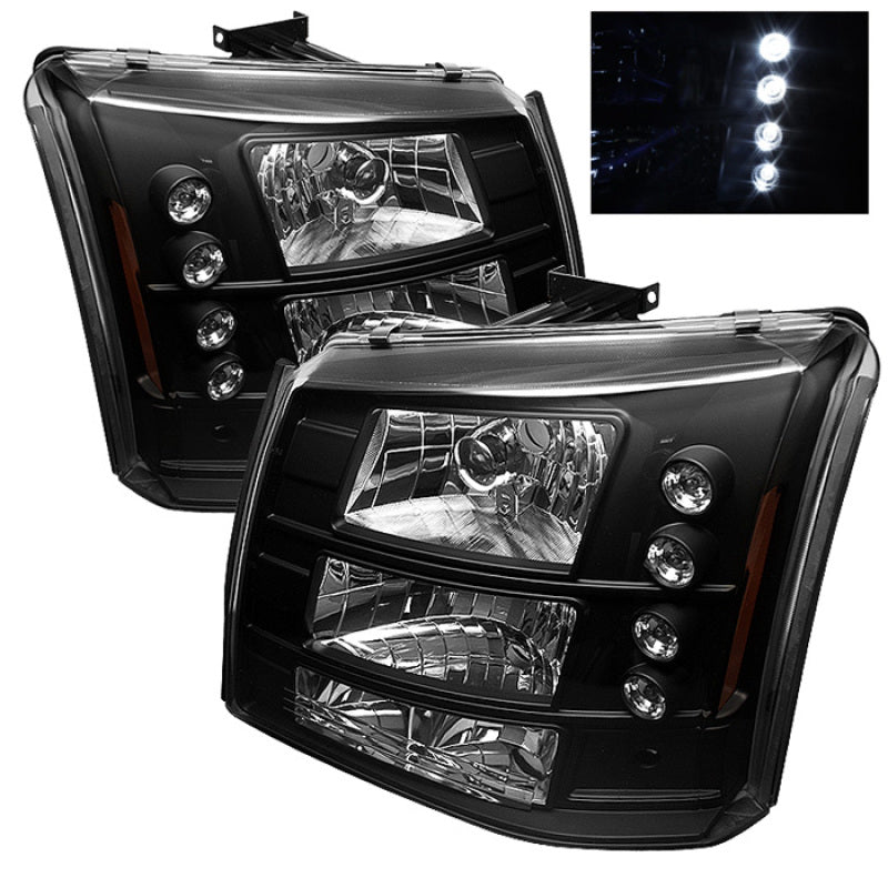 Spyder Chevy Silverado 1500/2500 03-06 Bumper Lights Crystal Headlights Blk HD-YD-CS03-1PC-AM-BK 5012395 5012395 Photo - Primary