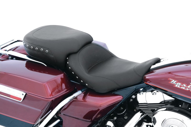 Mustang Motorcycle Mustang 97-07 Harley Rd King,06-07 Str Glide,00-05 Eagle Tripper Passenger Seat w/Studs - Black 75578 75578 Photo - Primary