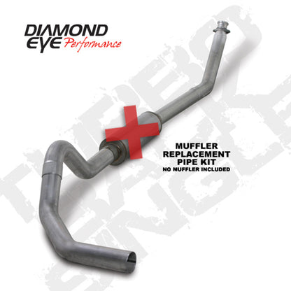 Diamond Eye Performance Diamond Eye KIT 4in TB MFLR RPLCMENT PIPE SGL AL: 94-02 DODGE CUMMINS 5.9L K4212A-RP K4212A-RP Photo - Primary